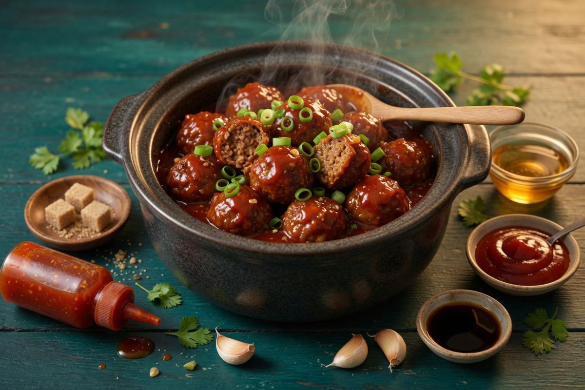 Sriracha Honey Pot Meatballs